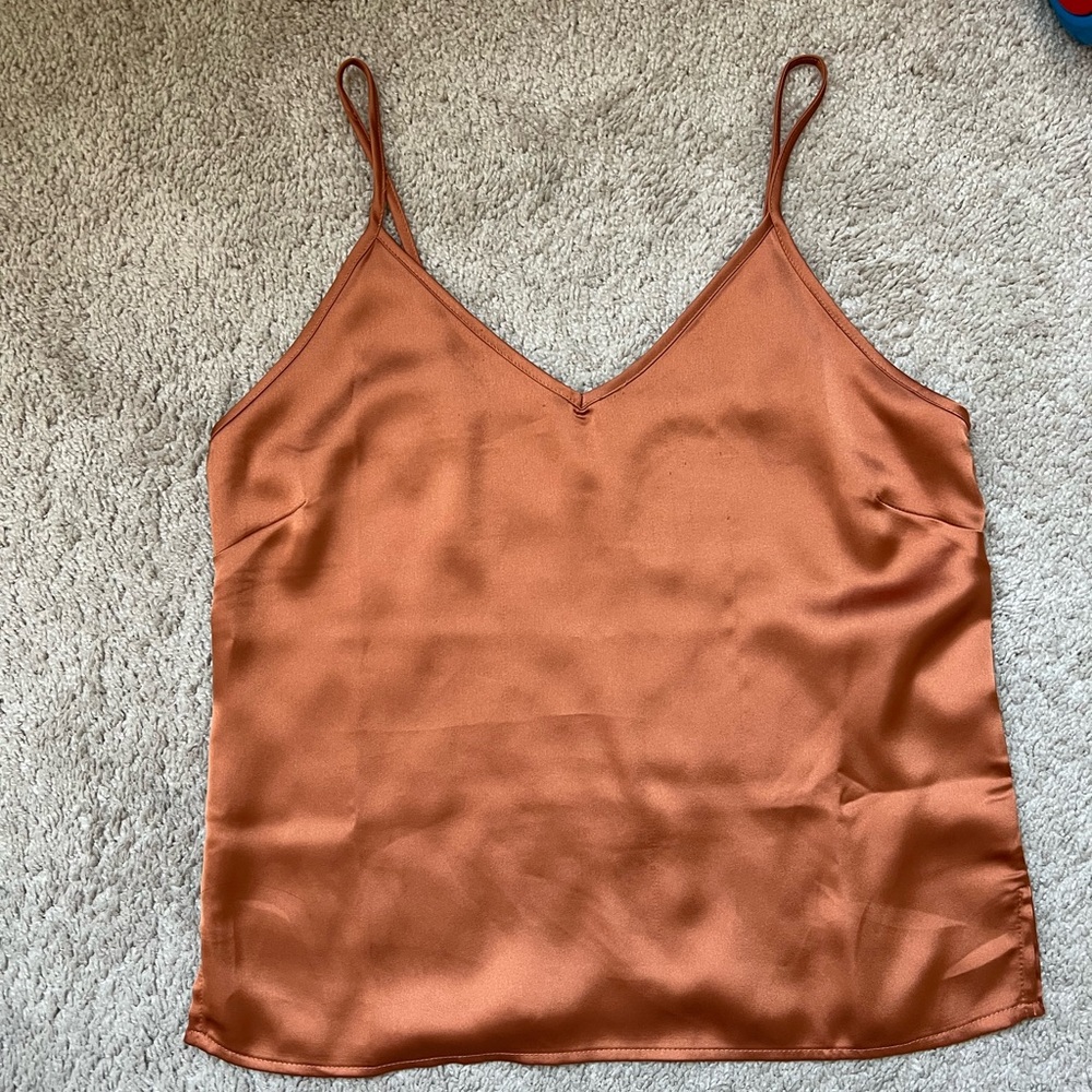 Rachel Zoe Satin Camisole - Rust